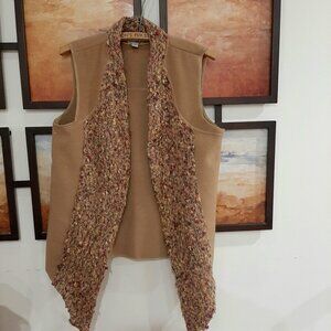 Unique mixed sweater yarn boho fall vest